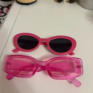 Stylish Pink Sunglasses Set